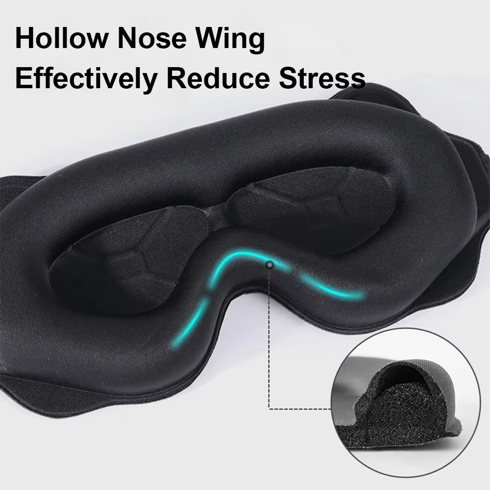 3D Sleep Mask Sleeping Aid Blindfold Block Out Light Portable Soft Memory Foam Face Mask Eyeshade Comfort Three Dimension Design