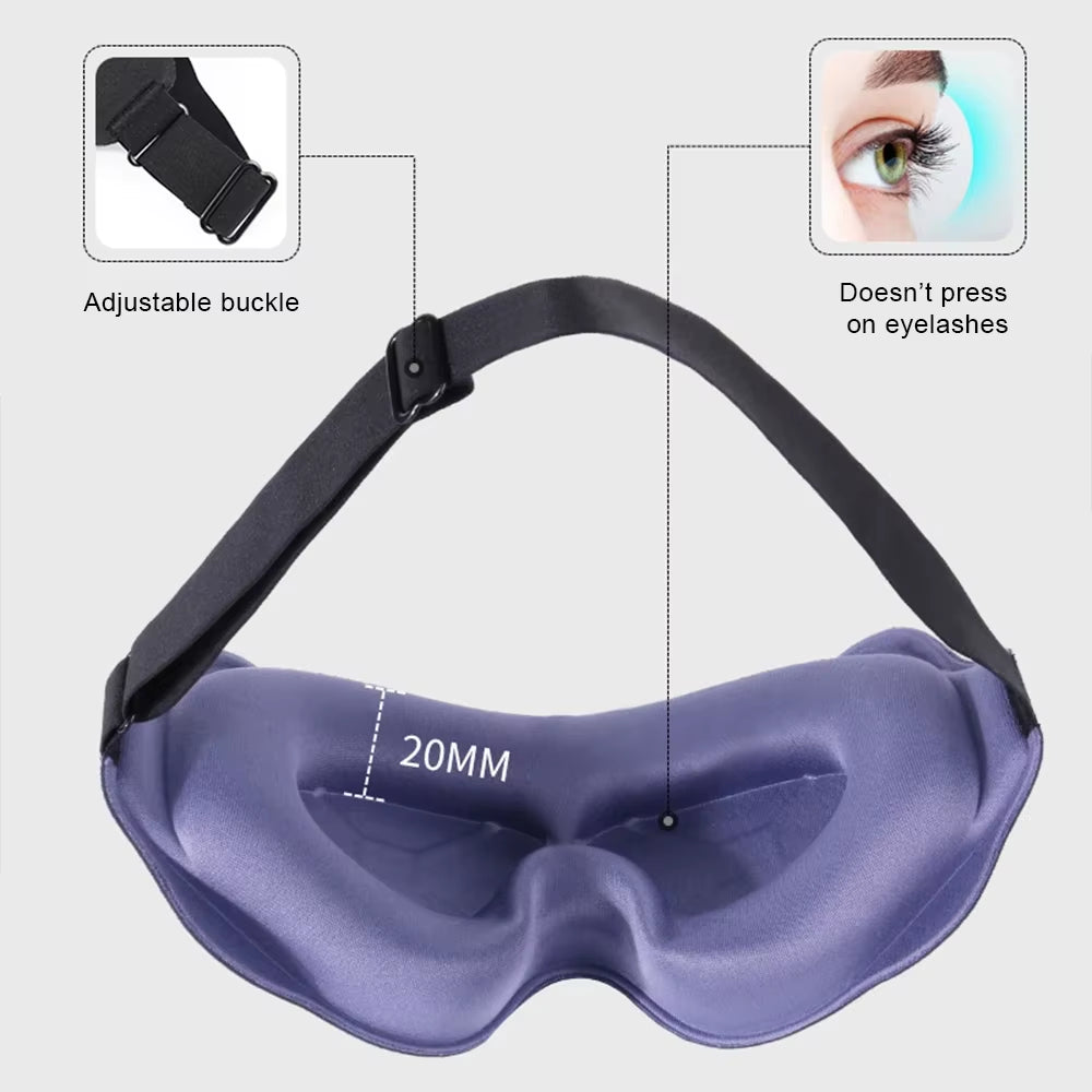 3D Sleep Mask Sleeping Aid Blindfold Block Out Light Portable Soft Memory Foam Face Mask Eyeshade Comfort Three Dimension Design